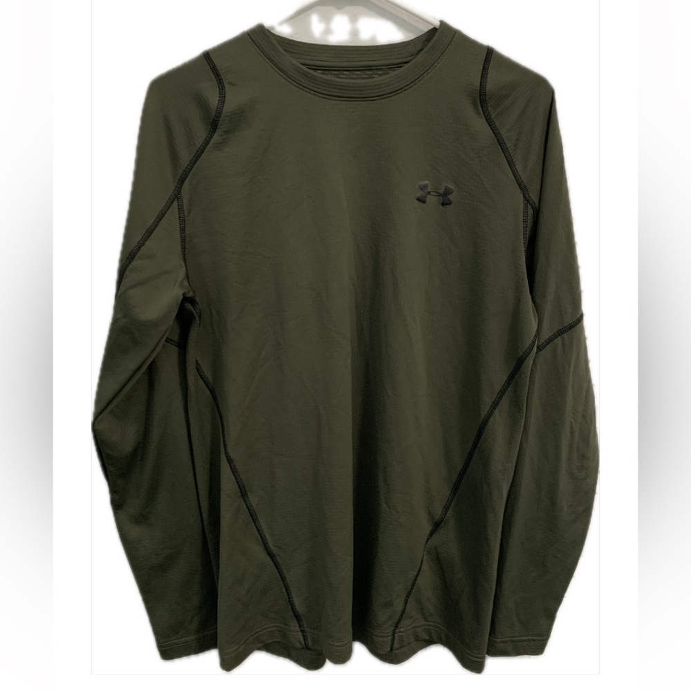 Under Armour | Army Green Cold Gear Fitted Long Sleeve (Size L)